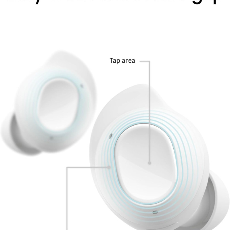 Samsung Galaxy Buds FE True Wireless Bluetooth Earbuds, Comfort and Secure in Ear Fit, Auto Switch Audio, Touch Control, Built-in Voice Assistant, White