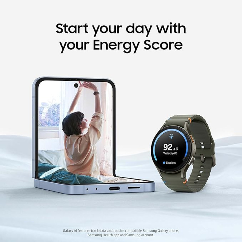 Samsung Galaxy Watch 7 40mm Bluetooth AI Smartwatch w/Energy Score, Wellness Tips, Heart Rate Tracking, Sleep Monitor, Fitness Tracker, 2024, Cream