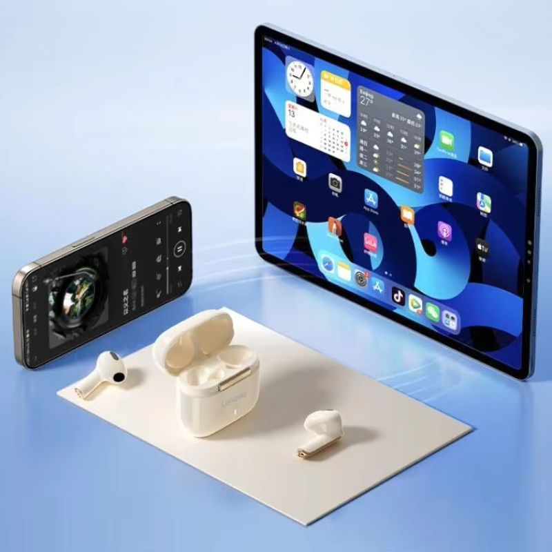 Original Lenovo TA100 Wireless Headphones TWS 5.4 Bluetooth Earphones Stereo Noise Cancelling Music Game Earbuds Sport Headset